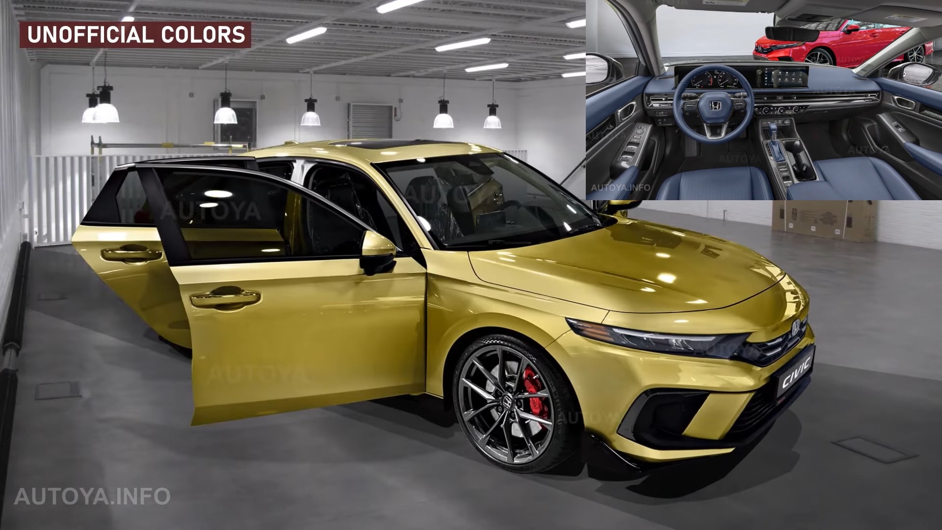 2026 Honda Civic Plug In Hybrid Sedan Gets Imagined In Ritzy Colors And With New Styling Autoevolution