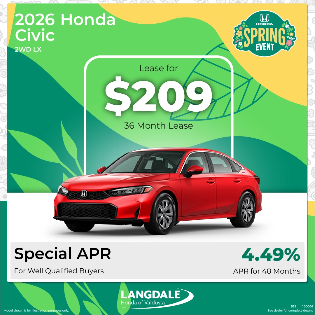 2026 honda civic lease deals