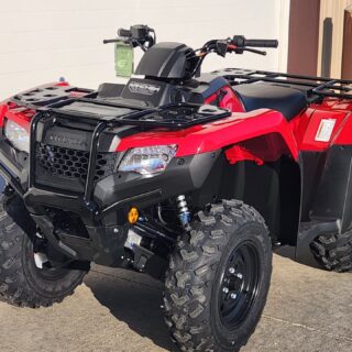 New 2026 Honda FourTrax Rancher 4x4 Atlantic IA Specs Price Photos Hero Red 02571