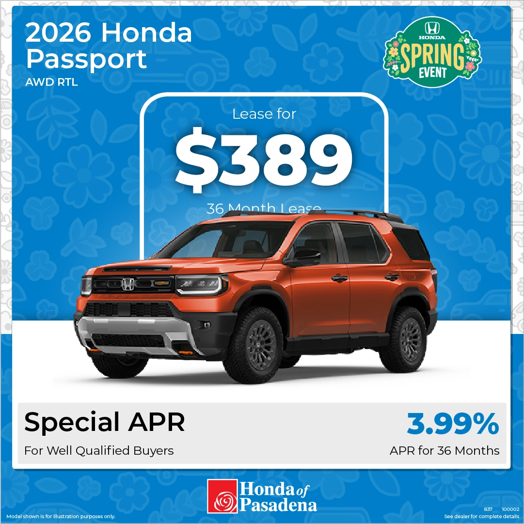 2026 honda passport lease deals